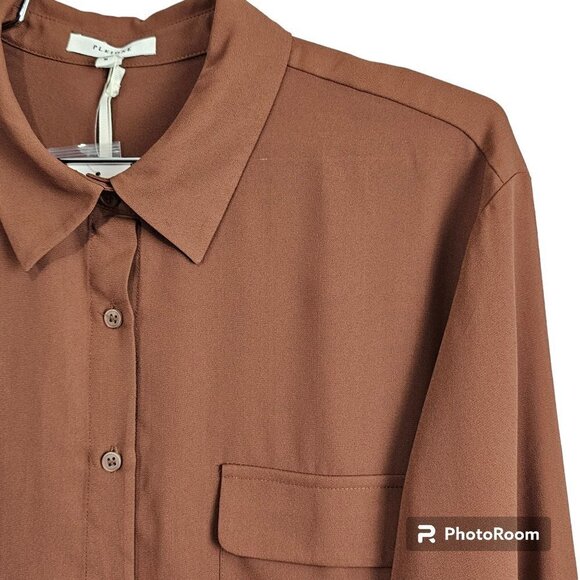 💥Pleione Long Sleeve Button Up Brown Shirt - Picture 9 of 9